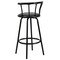 Emma and Oliver Crown Back Metal Barstool with Vinyl Swivel Seat